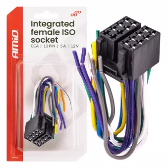 Connecteur femelle intégré ISO CCA 13 broches 5A 12V - AMIO 04441