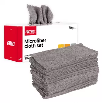 Ensemble de 50 chiffons en microfibre 210gsm 30x30cm AMIO 04492