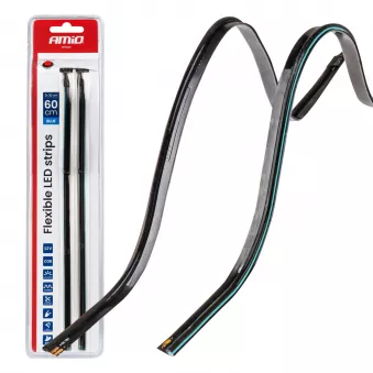 Bandes LED COB pour voiture latérales bleues 2x30cm 12V - AMIO 04578