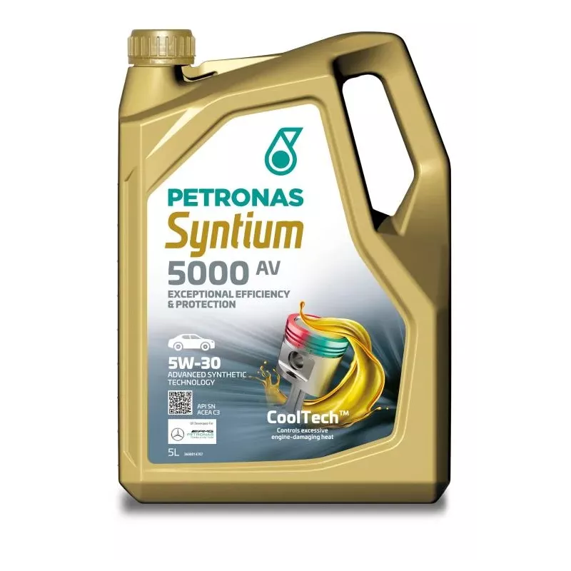 Huile moteur 5W-30 SYNTIUM 5000 AV – 5L PETRONAS 70950M12EU