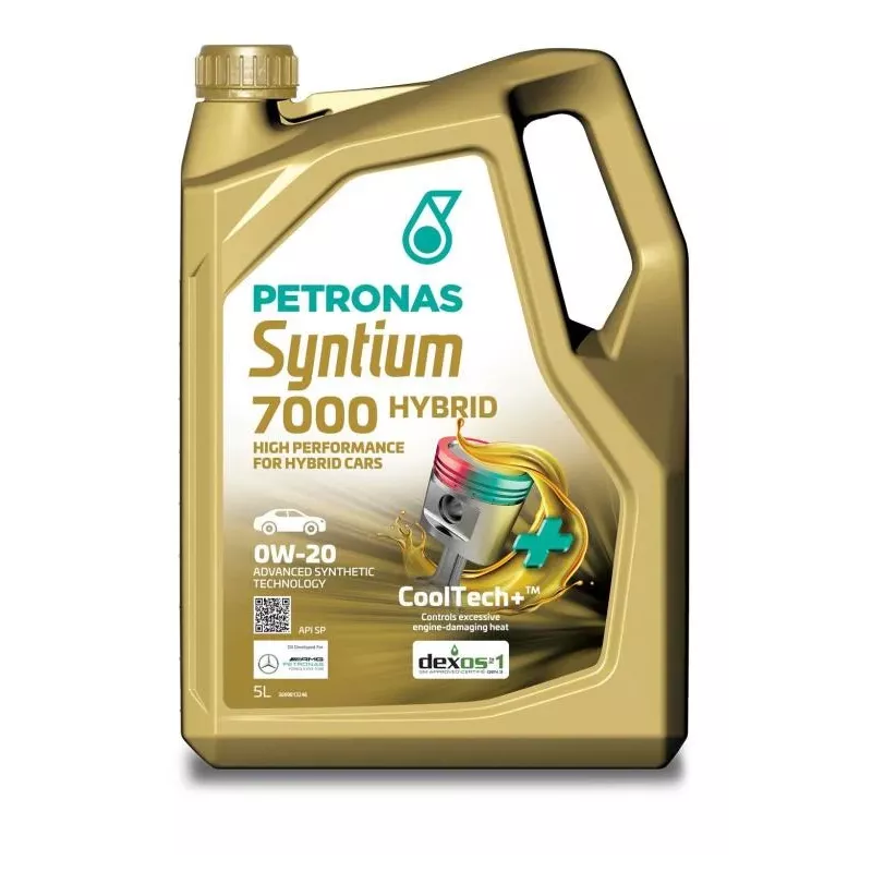 Huile moteur 0W-20 SYNTIUM 7000 HYBRID - 5L PETRONAS 70803M12EU