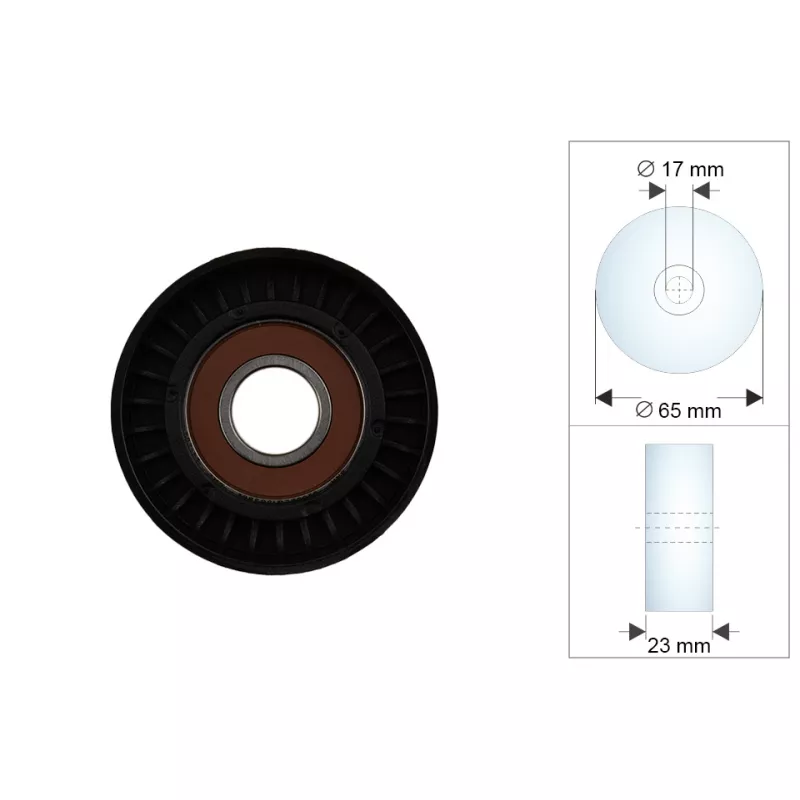 Poulie de tension, courroie trapézoïdale à nervures TEKNÖR RNK-FT-025