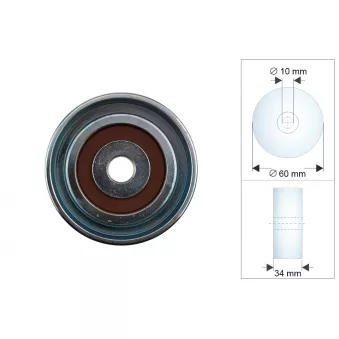 Poulie de tension, courroie trapézoïdale à nervures TEKNÖR