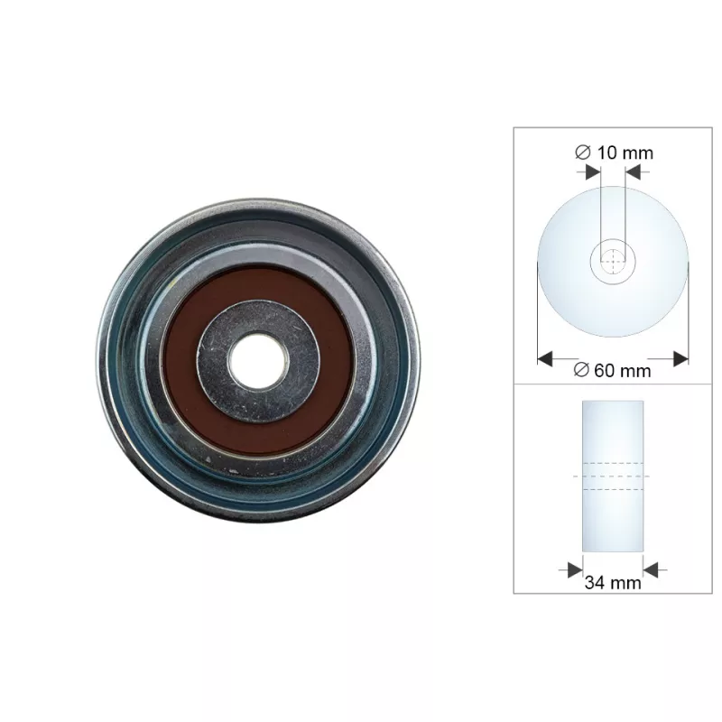 Poulie de tension, courroie trapézoïdale à nervures TEKNÖR RNK-KA-017