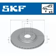 Jeu de 2 disques de frein avant SKF VKBD 80443 V1 - Visuel 2