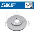 Jeu de 2 disques de frein avant SKF VKBD 80668 V1 - Visuel 2