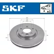 Jeu de 2 disques de frein avant SKF VKBD 81039 V1 - Visuel 2
