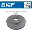 Disque de frein avant droit (à l'unité) SKF VKBD 81244 V1 - Visuel 2