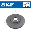 Disque de frein avant gauche (à l'unité) SKF VKBD 81267 V1 - Visuel 2