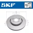 Jeu de 2 disques de frein avant SKF VKBD 81303 V1 - Visuel 1