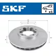 Jeu de 2 disques de frein avant SKF VKBD 81347 V1 - Visuel 1