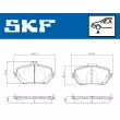 Jeu de 4 plaquettes de frein avant SKF VKBP 81302 - Visuel 2