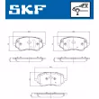 Jeu de 4 plaquettes de frein avant SKF VKBP 81305 - Visuel 2