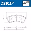 Jeu de 4 plaquettes de frein avant SKF VKBP 81308 - Visuel 2