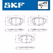 Jeu de 4 plaquettes de frein avant SKF VKBP 81328 A - Visuel 2