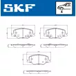 Jeu de 4 plaquettes de frein avant SKF VKBP 81329 A - Visuel 2