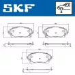 Jeu de 4 plaquettes de frein avant SKF VKBP 81330 A - Visuel 2