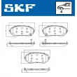 Jeu de 4 plaquettes de frein avant SKF VKBP 81336 A - Visuel 2