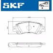 Jeu de 4 plaquettes de frein avant SKF VKBP 81338 - Visuel 2