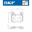 Jeu de 4 plaquettes de frein avant SKF VKBP 81361 - Visuel 2