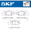 Jeu de 4 plaquettes de frein avant SKF VKBP 81364 A - Visuel 2