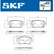 Jeu de 4 plaquettes de frein avant SKF VKBP 81370 A - Visuel 2