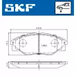 Jeu de 4 plaquettes de frein avant SKF VKBP 81390 - Visuel 2