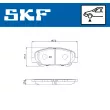 Jeu de 4 plaquettes de frein avant SKF VKBP 81391 - Visuel 2