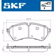Jeu de 4 plaquettes de frein avant SKF VKBP 81393 - Visuel 2