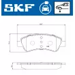 Jeu de 4 plaquettes de frein avant SKF VKBP 85002 EV - Visuel 2