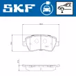 Jeu de 4 plaquettes de frein avant SKF VKBP 85003 EV - Visuel 2