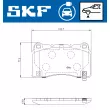 Jeu de 4 plaquettes de frein avant SKF VKBP 85006 EV - Visuel 2
