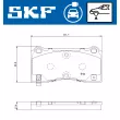 Jeu de 4 plaquettes de frein avant SKF VKBP 85012 EV - Visuel 2