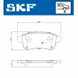 Jeu de 4 plaquettes de frein arrière SKF VKBP 91313 - Visuel 2