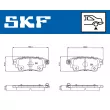 Jeu de 4 plaquettes de frein arrière SKF VKBP 91317 - Visuel 2