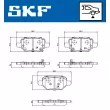 Jeu de 4 plaquettes de frein arrière SKF VKBP 91326 A - Visuel 2