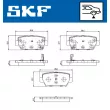 Jeu de 4 plaquettes de frein arrière SKF VKBP 91332 A - Visuel 2