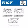 Jeu de 4 plaquettes de frein avant SKF VKBP 91358 A - Visuel 2