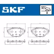 Jeu de 4 plaquettes de frein arrière SKF VKBP 91379 - Visuel 2