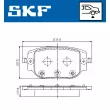 Jeu de 4 plaquettes de frein avant SKF VKBP 91412 - Visuel 2