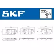 Jeu de 4 plaquettes de frein avant SKF VKBP 91440 A - Visuel 2