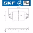 Jeu de 4 plaquettes de frein arrière SKF VKBP 95008 EV - Visuel 2
