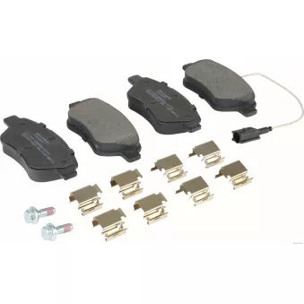 Jeu de 4 plaquettes de frein avant HERTH+BUSS JAKOPARTS