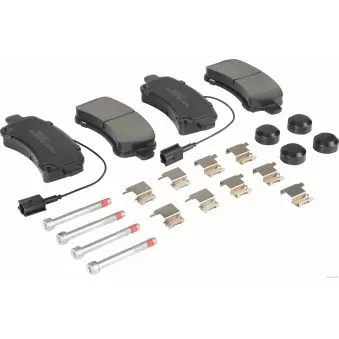 Jeu de 4 plaquettes de frein avant HERTH+BUSS JAKOPARTS