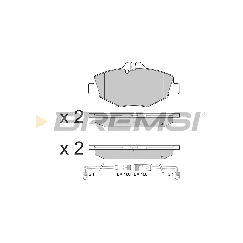 Jeu de 4 plaquettes de frein avant BREMSI BP3020CE