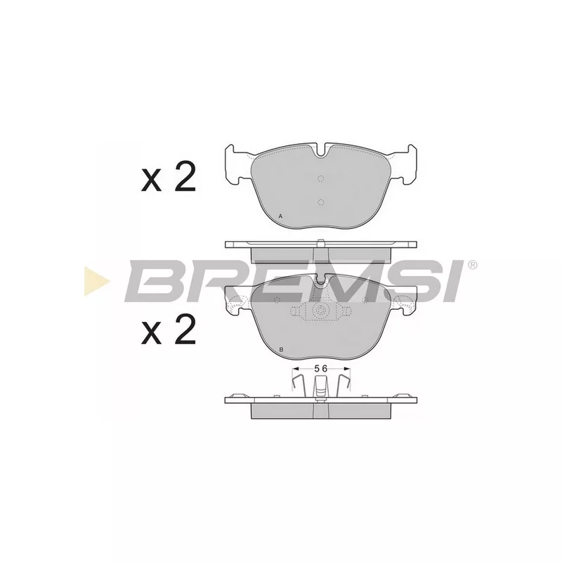 Jeu de 4 plaquettes de frein avant BREMSI BP3371CE