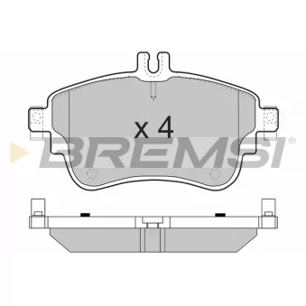 Jeu de 4 plaquettes de frein avant BREMSI
