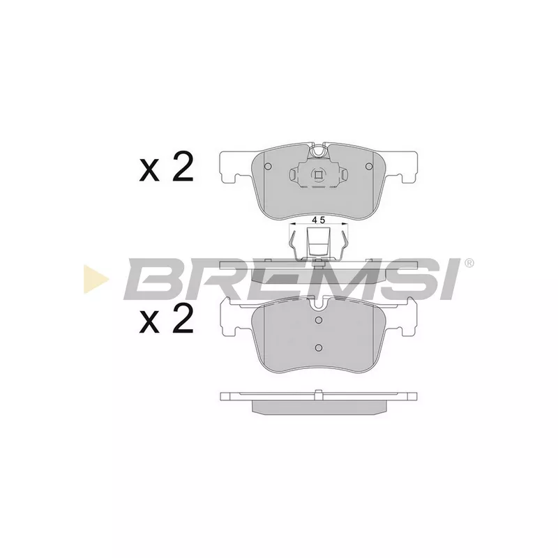 Jeu de 4 plaquettes de frein avant BREMSI BP3503CE