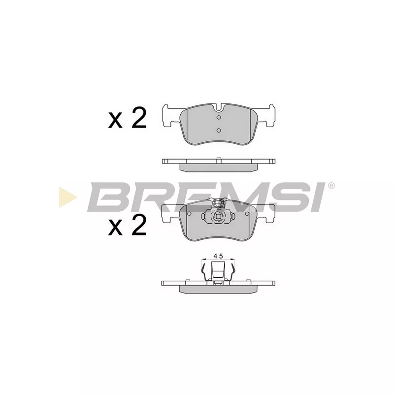 Jeu de 4 plaquettes de frein avant BREMSI BP3520CE