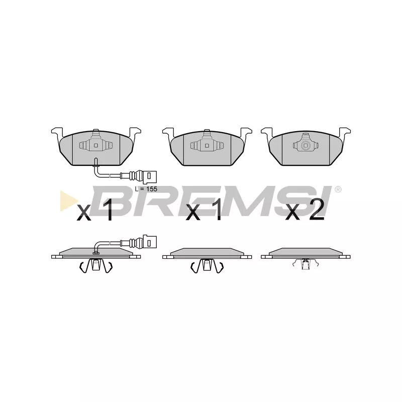 Jeu de 4 plaquettes de frein avant BREMSI BP3631CE